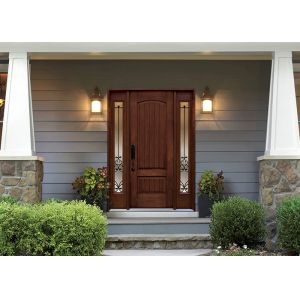 Simple Modern Solid Oak External Front Doors Decorative Panel Design For Home