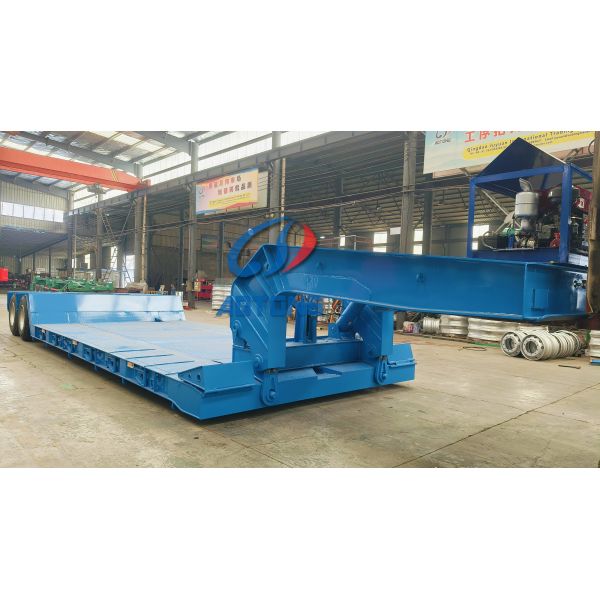 Buy cheap 3 Axles Gooseneck Heavy Loading Lowbed Semi Trailer from wholesalers