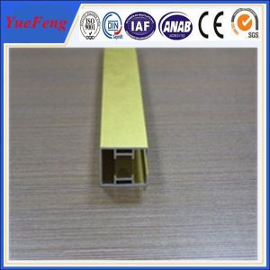 Buy cheap gold surface AL6063 aluminium profile for rail sections from wholesalers