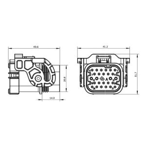 Buy cheap 24Pin 1000VDC Plug Transmission Cable Connector IEC Certification from wholesalers