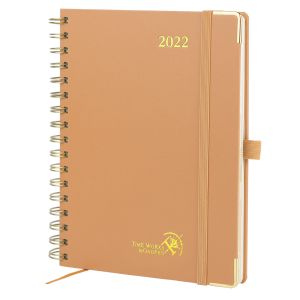 Buy cheap 2023 Orange Custom Academic Planner Hardback Spiral Vertical Pages from wholesalers