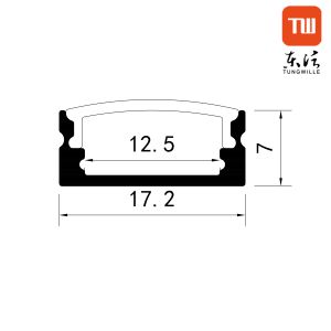 U Shape Silver Black White Extrusion Channel LED Aluminum Profile For Strip