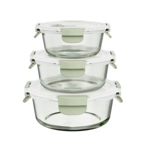 Buy cheap Customized Color Sprayed Stackable Glass Food Container with Vented Cool Lock PP Lid from wholesalers