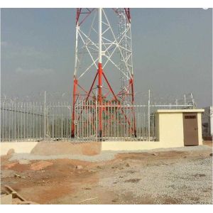 Anti Corrosion 8ft Height Tower Fencing With Cyclone Wire