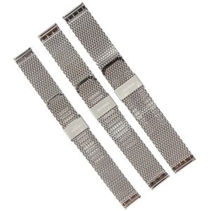 Polished 22mm Mesh Watch Band , ROHS SS Metallic Watch Straps
