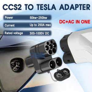 Olink CCS2 Adapter for Tesla 250kW EV Charger Adapter AC+DC Fast Charging for