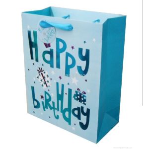 Buy cheap Custom Embossed Paper Packaging Bag Grosgrain Handle for Christmas from wholesalers