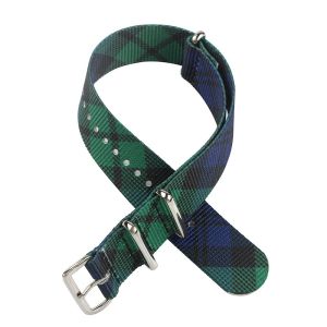 Buy cheap Tartan Print Nylon Strap Watch Bands 22mm Stylish Pattern from wholesalers