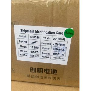 Buy cheap 18650 3.6V 3350mAh Lithium Battery Cell Rechargeable ICR18650F9 from wholesalers