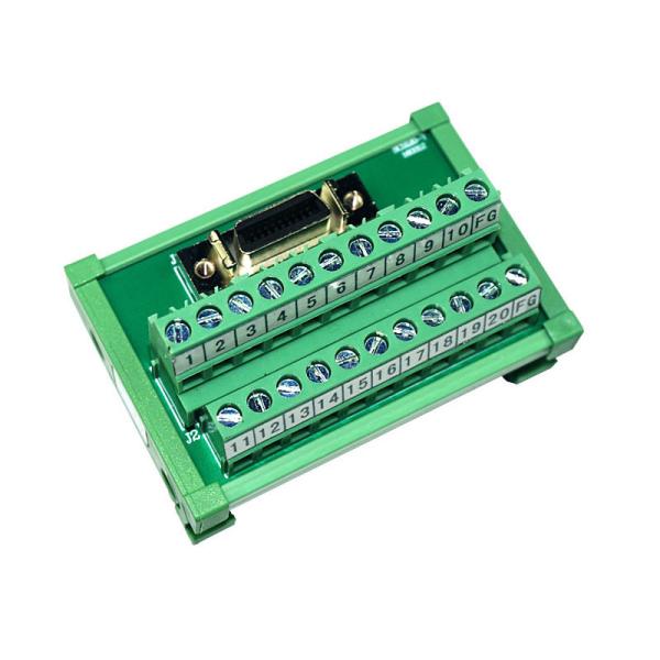 Quality GINRI JR-20TSC 20 Pin SCSI Signals Breakout Board Module Female DIN Rail for sale