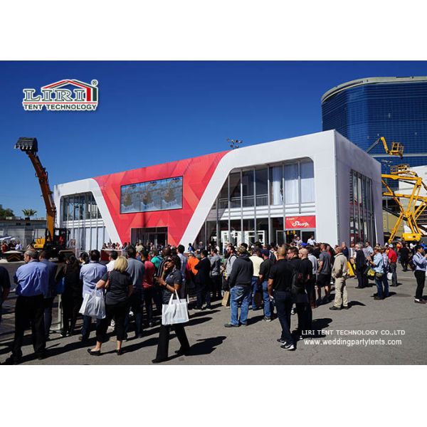 Quality Fire Retardant Removable Thermo Roof Cube Double Decker Tents With Sany Sign Advertising for sale