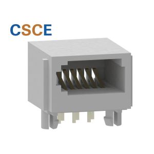 Buy cheap 6 Pins  RJ11 Modular Jack  /  Custom Single Port Unshield RJ11 Phone Jack Connector from wholesalers