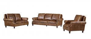 Buy cheap Solid Wood Legs Supper Soft Leather Sofa High Density Foam / Sponge S Shape Spring product