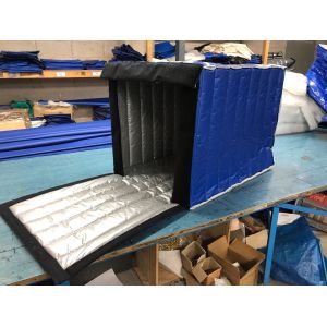 Buy cheap Dark Blue Insulated PE Roll Cage Cover 2.8 Kg Gross Weight For Fruit Food Industry from wholesalers
