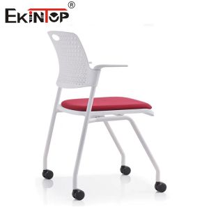 Buy cheap Foldable Training Chair With Casters Plastic Backrest Iron Frame from wholesalers