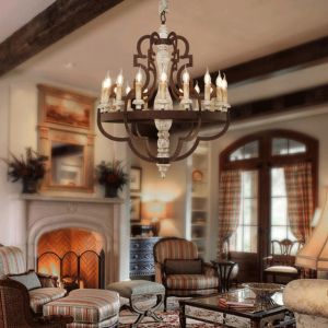 Buy cheap Black and wood chandelier for Indoor Home ceiling decoration pendant lamp (WH-CI-20) from wholesalers