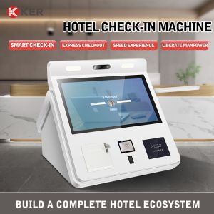 Buy cheap Hotel Check In Passport Scanner Kiosk Android Self Service Check In And Check Out Terminal Self Service Terminal from wholesalers