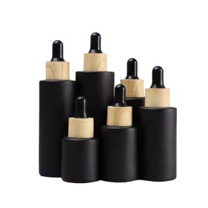 Flat Shoulder Frosted Glass Dropper Bottles 1oz 2oz Tincture Bottles