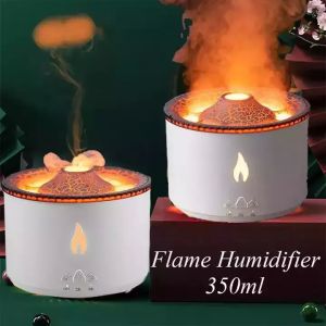 Buy cheap 1 Sample Ok Volcano Flame Humidifier Led Color Flame Effect Ultrasonic Aroma Oil Diffuser For Hotel Home Dropshipping from wholesalers