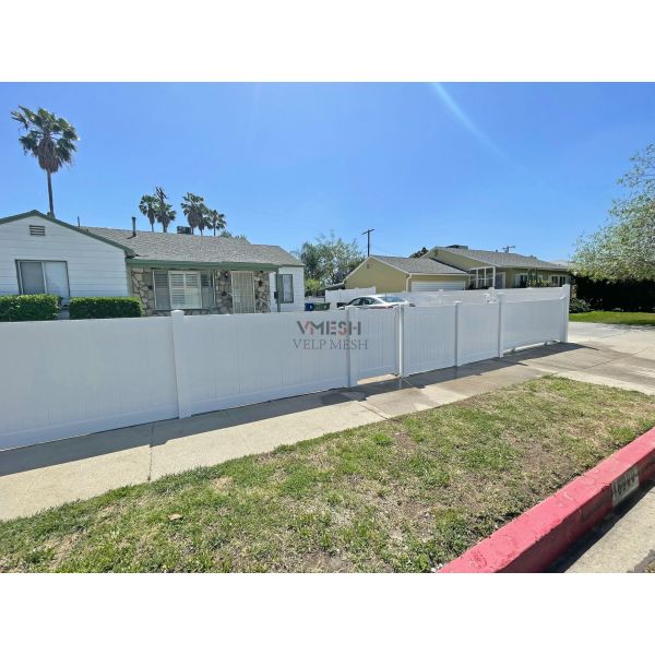6x8ft White PVC Privacy Fence for Backyards