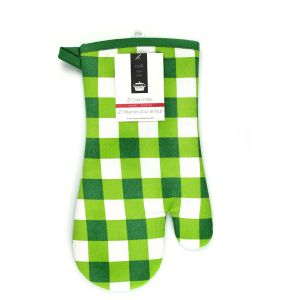 Buy cheap Blue Check Print Canvas Poly Cotton Cheap Custom Microwave Glove Oven Mitt from wholesalers