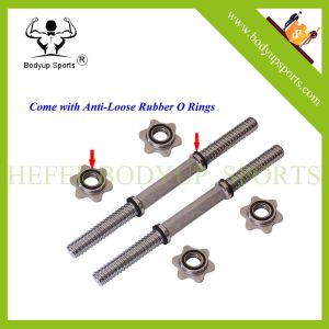 Buy cheap Crossfit Equipment 14 Inch Solid Steel Threaded Dumbbell Handle With Spinlocks from wholesalers