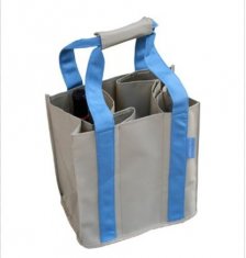 Buy cheap Fine Reusable Wine Bag Durable Wine Tote Bag with Reinforced Double Handles for Party from wholesalers