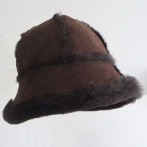 Buy cheap Unisex Sheepskin Beanie Hat Breathable Waterproof Plush Style Plain Pattern from wholesalers
