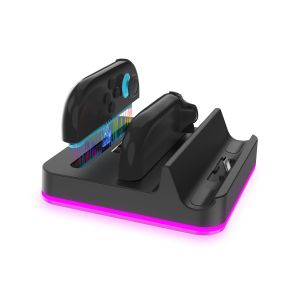 China Multi-Function Charging Dock with RGB Lighting for Nintendo Switch 2– Charges Joy-Cons & Console on sale
