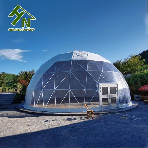 Buy cheap Flexible 8m Geodesic Dome Tent Fire Resistance DIN4102 from wholesalers