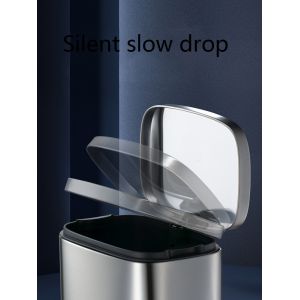 13 Gallon 30l 40l Large Capacity Flame Retardant Stainless Steel square Trash