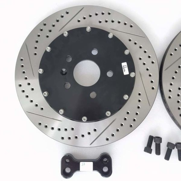 355*22mm Drilled Slot Disc Center Bell For Audi S3 Rear