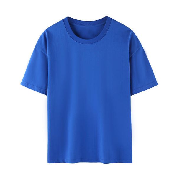240 G Fashion Short Sleeve Round Collar Large Size Cotton T-Shirt