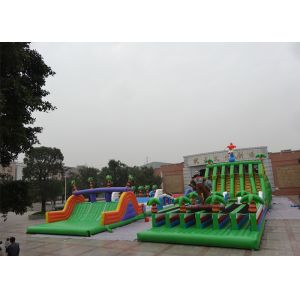 PVC Commercial Giant Inflatable Obstacle Course / Adult Inflatable Slide