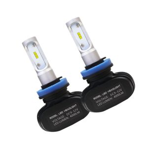 Fanless Latest LED Headlights 8000lm 6500K H11 S1 4000 LM COB CHIPS DC 9-36 V