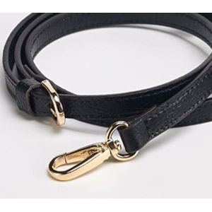 Buy cheap Black Leather Adjustable Crossbody Replacement Purse Straps 1.2m With Swivel Hooks product