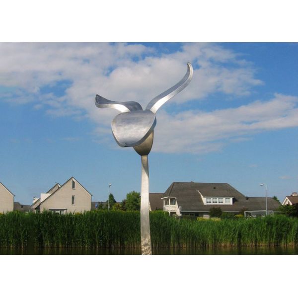 Quality Large Modern Metal Flower Sculpture , Garden Art And Sculpture Custom Color for sale