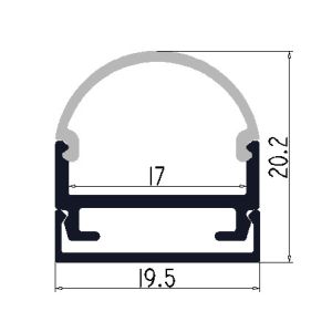 Buy cheap Round LED Lighting Aluminum Extrusions Strip Light Channels Anodized from wholesalers