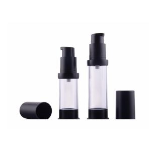 Buy cheap Plastic Small Airless Cosmetic Bottles 5ml 10ml Black Refillable With OEM from wholesalers