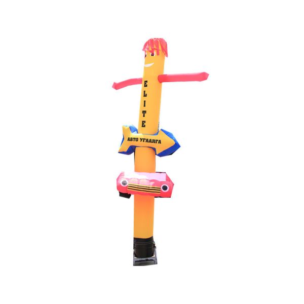 Customized Inflatable Advertising Signs Air Dancer Yellow 2 - 6m Digital