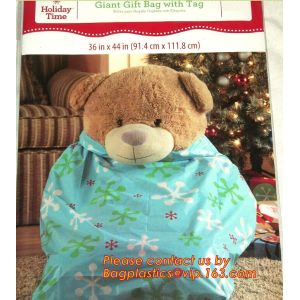 Buy cheap table bag BIODEGRADABLE Christmas tree removal bag, hot sale drawstring chirstmas santa sack gift bag product