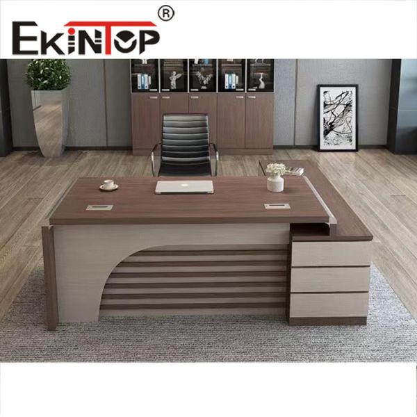 Quality Particleboard Office Desk With Side Table OEM ODM Commercial Furniture for sale