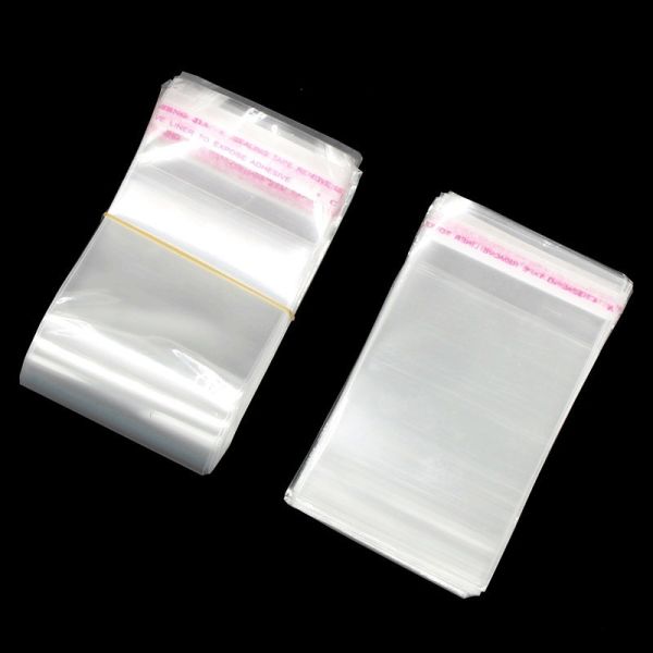 Width 10cm Transparent Cellophane Clear Polybag Opp Plastic Self Adhesive Clear