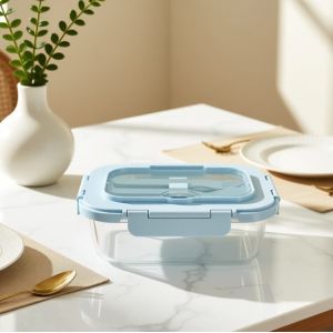 Buy cheap High Borosilicate Glass Fresh Keeping Box with BPA-Free PP Lid - Temperature Resistant -40℃~560℃ Rectangular Shape and Customizable Color from wholesalers