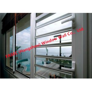 Windproof Aluminum Storm Windows Jalousie Louver Windows With Screen Mesh