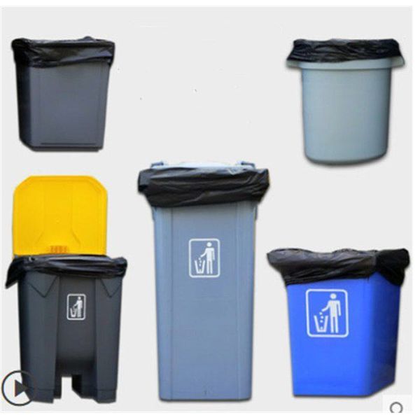 Quality Black Biodegradable Garbage Bags / Biodegradable Dustbin Bags OEM Acceptable for sale