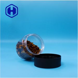 400ml Round Food Grade PET Plastic Jar For Food Butterfly Pea Lotus Seed Sago