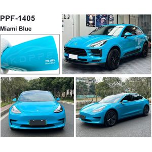 China Miami Blue 8mil Transparency Aslhand Glue Peelable PPF on sale