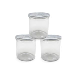 Custom Transparent Plastic Jar Containers Custom Logo Printing Paper Carton