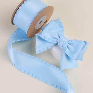 Buy cheap Wrinkle Edge Polyester Satin Ribbon 25mm-38mm Double Faced Satin Ribbon from wholesalers